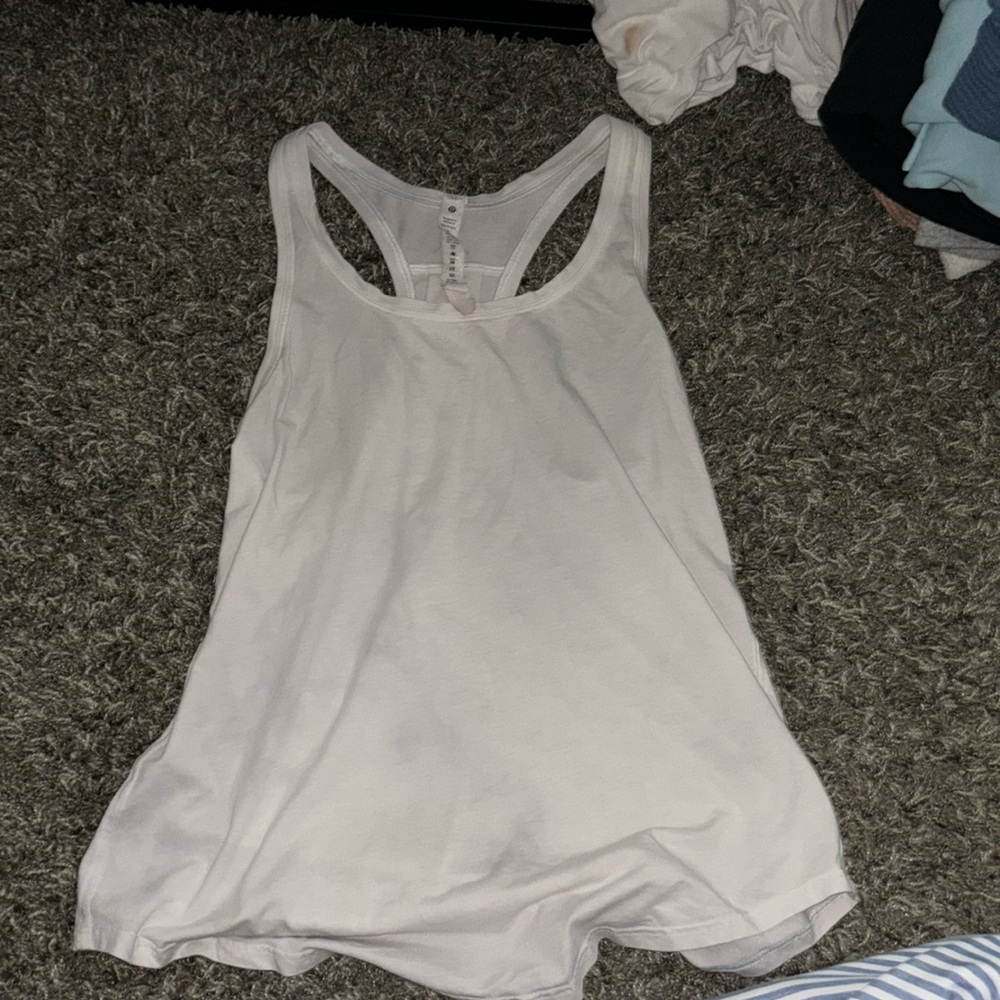 lululemon white raceback tank top